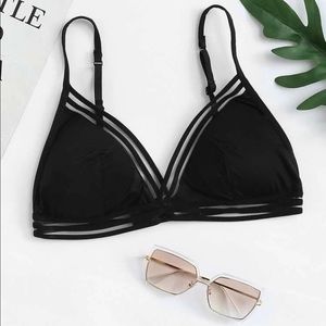 SHEIN net panel bralette